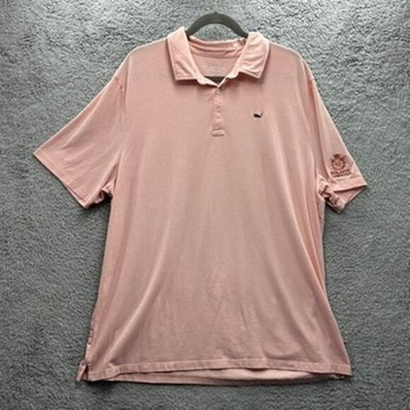 Vineyard Vines Men's 2XL Boca Raton Resort & Club Logo Pink Polo Golf Comfort - Picture 6 of 10